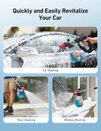 AstroAI Foam Cannon for Pressure Washer, Snow Clear Foam Cannon, Wide Neck Foam Blaster Adjustable Nozzle for Car Wash Accessories, with 1/4 Inch Quick Connector, 1 L Clear Bottle