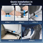 Lumbar Support Pillow for Car with Headrest, Memory Foam Cushion for Back & Neck Support, Muscle Fatigue Relief, Full-Length S-Curve Support for Long Drives, Fits Cars, SUVs, Trucks