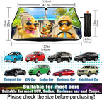 Socira Funny Duck Car Windshield Sunshade Umbrella Foldable Umbrella Sun Shade Windshield Cover Sunshade Duck Car Accessories Blocks Uv Rays Keeps Cool (57" X 30")
