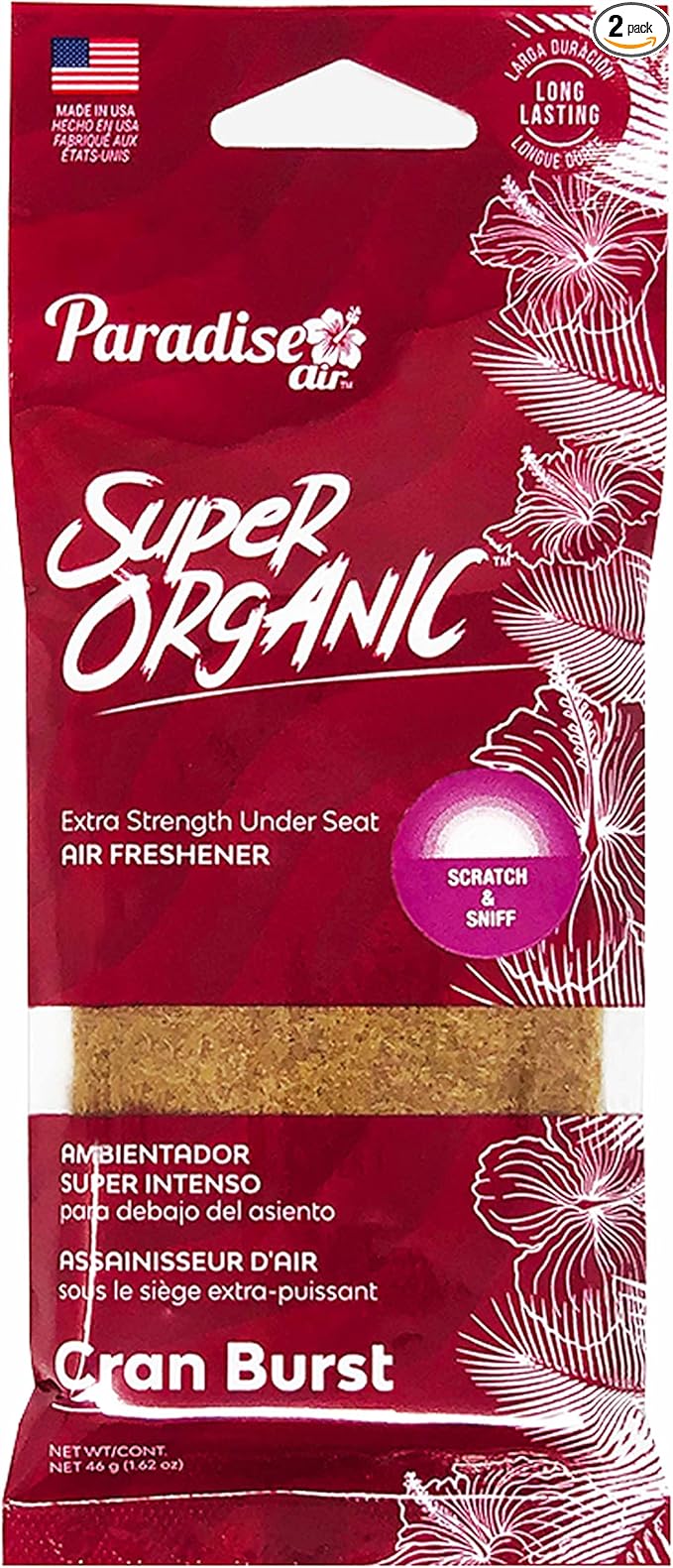 2 Pc Paradise Super Organic Cran Burst Scent Air Freshener Block Stone Fragrance