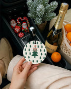 Boho Christmas Car Air Freshener 4 Pcs, Coquette Bow Xmas Tree Mistletoe Reindeer Hanging Air Freshener for Cars Closet Drawer Books, Girly Christmas Car Accessories Mirror Decor for Women