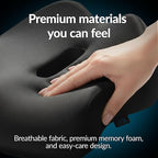Everlasting Comfort Doctor Recommended Memory Foam Seat Cushion for Office Chairs & Car - Ergonomic Office Desk Accessories - Cushions for Tailbone Pain Relief, Sciatica (Dark Gray, X-Large)