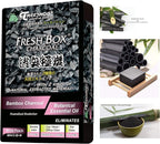 Tree frog Black Squash x2, New Car x2, White Peach x2, Charcoal Car Air freshener 6-pack Assorted, last long with Generously Large size content 200g.