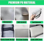 for Honda CRV 2017-2022 Center Console Cover - Vegan Leather Extra Soft Armrest Protector for Honda CR-V Interior Accessories 2017 2018 2019 2020 2021 2022（Gray）