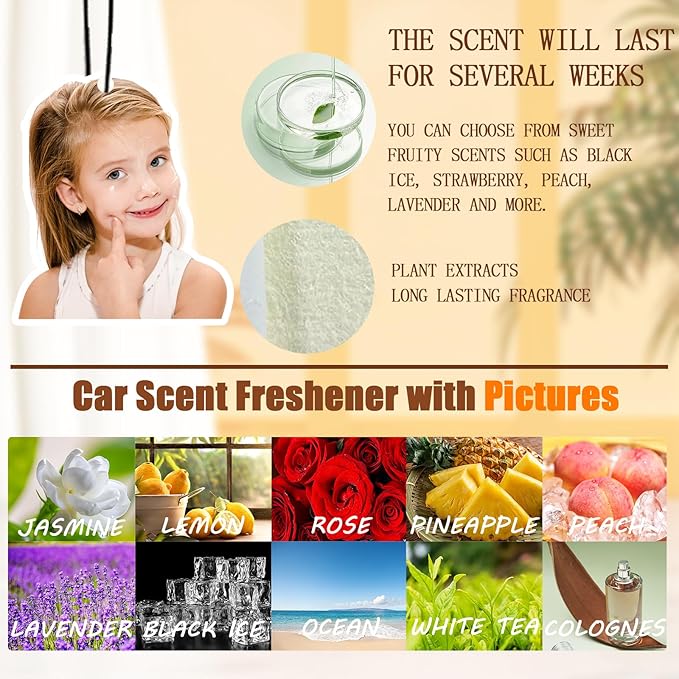 Custom Air Fresheners with Picture - Personalized Photo Car Hanging Decor Accessories Gift for Valentine’s Day Birthday Ideal for Car Wardrobe Bathroom Hanging Ornaments.(1pcs-Crop)