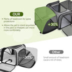 Pecute Cat Carrier Expandable, Extra Large Pet Carrier Bag, Foldable Cat Carrier Bag with Breathable Mesh, Pet Carrier Transport Bag for Dogs and Cats, with Shoulder Strap and Pet Bowl