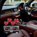 5 Pcs Bling Red Hearts Air Vent Clips, Heart Shape Crystal Car Air Vent Clip Charm Car Air Fresheners for Women Rhinestone Diffuser Vent Clip Cute Decor Bling Cars Accessories,Interior Accessories
