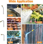 Sealegend 8FT Pressure Washer Extension Wand for Gutter Cleaning, Upgrade Power Washer Accessories with 6 Spray Nozzle Tips, 3 Gutter Cleaner Attachments Curved Rod, 1/4" Quick Connect, 4000 PSI
