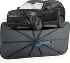 Car Windshield Sun Shade for Jeep Cherokee 2014-2026 –[Reflective Coated Fabric] Sunshade Umbrella for Front Window, Car Shades Sun Visor Keep Car Cool and Protects Interior, 1:1 Exact Fit