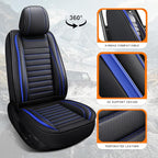 Leather Car Seat Covers Full Set, Universal Faux Leather Car Seat Covers 5 Seats, Automotive Seat Covers for Most Sedans SUVs Trucks, Front and Rear Seat Covers,Wine Red