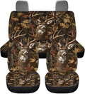 KEIAHUAN Camo Deer Hunt Design Car Seat Cover Full Sets Front Bucket Seat Covers & Rear Bench Seat Protector Car Interior Accessories Decoration Fit Most Cars, Trucks, SUV or Vans 4 Pcs