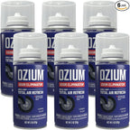 Ozium Air Sanitizer, 2 oz Car Fogger: Single-Shot Smoke Odor Eliminator & Car Air Freshener (Carbon Black, 6 Packs)