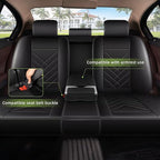 AOMSAZTO Car Seat Covers Full Set Fit for BMW X3 2011-2017 Faux Leather Waterproof Seat Covers Automotive Seat Cushion Protector(5 Seats, Black)