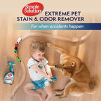 Simple Solution Extreme Cat Stain and Odor Eliminator Spray for Cats, Enzyme Cleaner With 3X Pro-Bacteria Cleaning Power, Strong Cat Urine Pee Smell Remover for Carpets & Floors, 32 oz (Pack of 2)