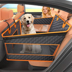 Dog Car Seat for Large Dogs, Half Back Seat Extender with Hard Bottom, Waterproof Non-Slip Pet Car Seat for Cars, SUVs and Trucks, Fits Medium Dogs