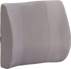 DMI Lumbar Support Pillow for Chair to Assist with Back Support with Removable Washable Cover to Ease Lower Back Pain and Discomfort While Improving Posture, 14 x 13 x 5, Contoured Foam, Premium,Gray