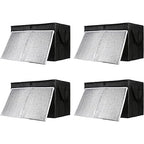 CIVJET Insulated Food Delivery Bag with Hard Bottom, XXX-Large Insulated Reusable Grocery Cooler/Hot Bags, Tote Bag for Shopping/Travel, Black, 4-Pack