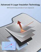 Windshield Sun Shade for Dodge Hornet 2023-2025. Reflective Aluminum Film Front Window Sunshade - BLAZBLOCK