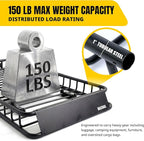 MAXXHAUL 50506 64" x 39" x 6" Heavy-Duty Universal Steel Roof Rack , Black