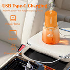 Ikeda Fragrance Smart Car Air Freshener,100ml Essential Oil Diffuser Aroma Diffuser, 3 Mode Adjustable Mini Scent Spray for Car with Touch Switch, Automotive Humidifier for Gift(Orange, Lavender)