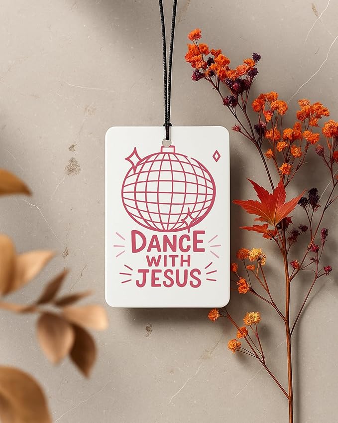 Pastel Christian Car Air Freshener 4 Pcs Coconut Scented, Faith Based Girly Car Accessories Mirror Decor for Women, Religious Bible Verse Hanging Air Freshener for Cars Closet Drawer Books