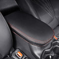 Center Console Cover for Toyota RAV4 2019-2025, Upgraded PU Leather Armrest Cover for RAV4 Adventure/Hybrid/XLE/LE/Limited/TRD Off-Road/Premium/XLE Premium (Red Stitching)