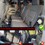 AOMSAZTO Custom Fit Seat Covers for Jeep Wrangler: JL 2018 2019 2020 2021 2022 2023 2024 4-Door Waterproof Leather Car Seats Cover Full Set