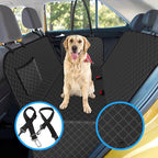 Dog Car Seat Cover for Back Seat with Storage Pocket Dog Hammock Protects Against Dirt Seat Covers for Cars Scratch Prevention Fits for SUVs and Trucks 54"x 58", Black