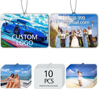 10-1000 Pcs Custom Air Fresheners with Picture - Double Sided Personalized Car Air Freshener with Photo & Logo, Hanging Auto Accessories & Custom Gifts for Branding Business Events (Horizontal)