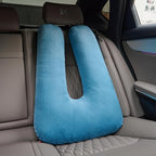 Travel Pillow, Car Pillow for Kids, Car Sleeping Pillow for Adults, Travel Pillow for Kids with Adjustable Strap, Support Head and Neck on Road Trips, Car Travel Essentials, Blue