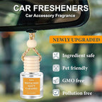 Hanging Car Air Freshener (Pack of 3) : Luxury Car Perfume for Women Men | Cute & Reusable Bottle with 45+ Days Long-Lasting Fragrance Oil Diffuser, Pistachio Salty Caramel