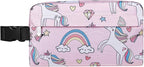 Small Insulated Snack Bag Lunch Bag for Kids Lunch Box for Women/Men, Collapsible [3L/5-Can] Reusable Lunch Bag Cooler Bag for Bottle with Handle Buckle for Work/School/Travel, Pink Unicorn
