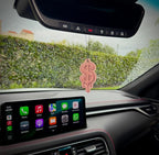 Vanilla Car Air Freshener & Keychain Bundle – Dollar Sign Money Hanging Car Decor, Unique Gift for Men & Women for Motivation & Positive Energy (Dollar Sign – Vanilla)