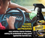 Auto Car Interior Cleaner Detailer Spray - 24 Fl Oz - For Cars, Bikes, Boats - Cleaner and Conditioner For Leather, Vinyl, Plastics, Screens - Upholstery Protectant Detailing Spray