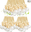 100 Pcs 8ml Hanging Car Air Freshener,Empty Clear Glass Essential Oil Diffuser Perfume Aromatherapy Pendant Bottle Vials Ornament Decor With Wooden Caps & Hanging String-Diamond Shape