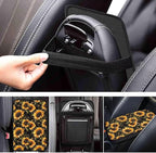 Dreaweet Sunflower Car Center Console Cover Cute Car Accessories for Women Soft Comfortable Car Armrest Cover Pad Center Console Cover Replacement