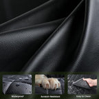 Back Seat Extender for Dogs 57 * 28.7 in, Waterproof Leather Fabric Dog Car Seat Cover for Back Seat, Foldable in the Car, Hard PVC Panels Bottom Support to 330 lbs, Full Coverage for Full Size Truck