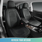 Road Comforts Car Seat Cover, Front Leather Car Seat Covers, Automotive Low Back Sport Car Seat Covers, Airbag Compatible, Universal Fit for Most Cars, SUVs, Trucks and Vans