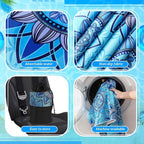 2 Pack Car Seat Towel Covers with Storage Bag 63 x 32 Inch Athletic Running Towel Seat Sweat Washable Non Slip Cover Gift for Car Outdoor Sport Activities (Blue Mandala)