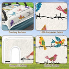 Golf Cart Seat Covers, Bird Golf Cart Seat Towel Blanket Club Car for Golf Lover Summer, Golf Cart Accessories, Keep Seat Comfortable and Cool for 2-Seat Golfs Carts, Gifts for Christmas Thanksgiving