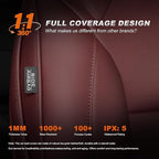 AOMSAZTO Car Seat Cover Fit for Tesla Model 3 2024 2025 (Not for Performance) - Full Set Customized Wine Red Seat Covers (with Armrest Cover)