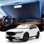 DMJN Windshield Sun Shade for Mazda CX5 (2017-2026), Car Sunshade for Front Windshield [100% Efficient Block UV & Scorching Sun] UPF50+ Heat Block - Protect Interior & Keep Cooler