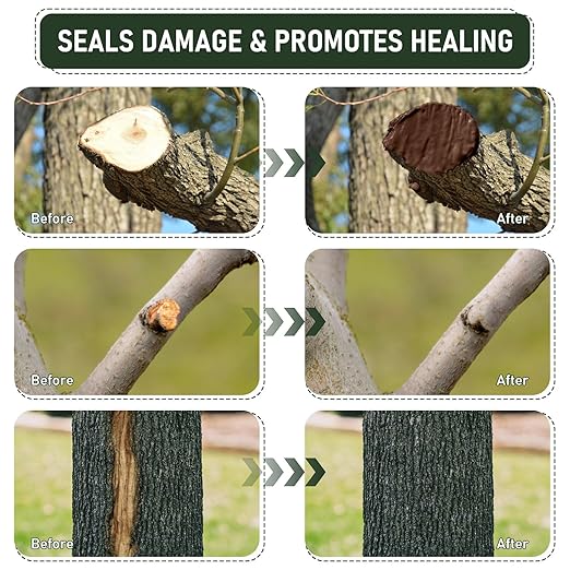 Tree Wound Sealer & Dressing, 500g Tree Pruning Sealer for Cut, Damaged Bark, Grafting – Effective Tree Repair Sealant for Shrub, Bonsai, Rose, Orchard | Horticulture Grade Seal Formula