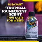 Meguiar's Car Air Refresher Odor Fighting Mist,Tropical Rainforest, Long-Lasting Car Freshener Fights Strong & Unwanted Smells Renewing Interiors with a Luxurious & Refreshing Scent, 2 oz Aerosol