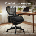 Everlasting Comfort Elevate Series Doctor Recommended Memory Foam Seat Cushion for Office Chairs & Car - Ergonomic Office Desk Accessories - Cushions for Tailbone Pain Relief, Sciatica