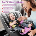 Piddle Pad Car Seat Liner- 2 Pack Waterproof Soft Car Seat Protector for Potty Training,Travel-Friendly Baby Toddler Carseat Cover for Spills, Nappy Leaks, Accidents (Purple, 2PC)