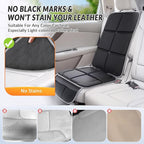 Gimars Car Seat Protector, 2 Pack, XL Thicken EPE Cushion Waterproof 600D Fabric Car Seat Cover for Child Car Seat with Nonslip Backing Mesh Pockets for Baby SUV Sedan Truck Leather Seats, Black-Gray