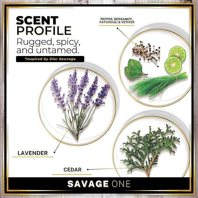 Urban Naturals Savage One Car Air Freshener for Men | Long Lasting Perfume Car Fresheners with Sauvage Fragrance | Hanging Diffuser with Vent Clip | Odor Eliminating Technology | Made in USA (1 Pack)