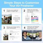 Instafreshener Custom Hanging Air Freshener | Rectangle Portrait | Custom Air Fresheners with Picture or Text for Car, Closet, Bathroom, Locker & Office Decor