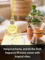 Ikeda Car Air Freshener: Hanging Car Smell Air Freshener | 10ml Hanging Car Perfume | Long Lasting Fragrance | Strong Scents Diffuser for Auto Home (Vanilla)